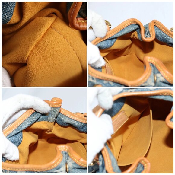 LOUIS VUITTON Monogram denim Preity Hand Bag Blue M95020 LV Auth 140355V - Picture 15 of 16